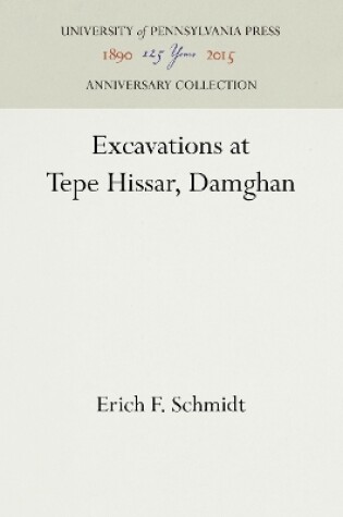 Cover of Excavations at Tepe Hissar, Damghan