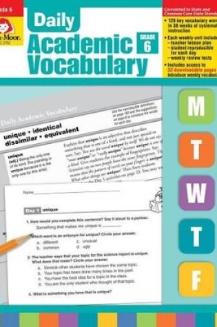 Cover of Daily Academic Vocabulary Grade 6+