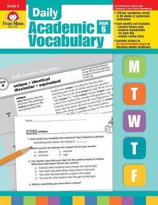Cover of Daily Academic Vocabulary Grade 6+