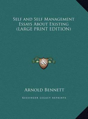 Book cover for Self and Self Management Essays about Existing