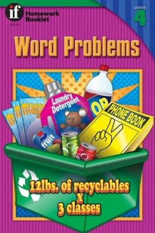 Cover of Word Problems Homework Booklet, Grade 4