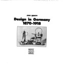 Book cover for Design in Germany, 1870-1918