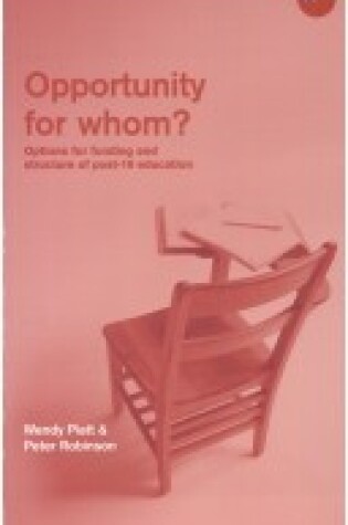 Cover of Opportunity for Whom?