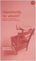Book cover for Opportunity for Whom?