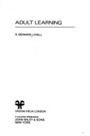 Cover of Lovell: Adult *Learning*