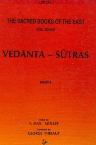 Cover of Vedanta-Sutras: with the Commentary by Ramanuja in 3 Vols