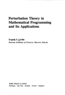 Cover of Perturbation Theory in Mathematical Programming and Its Applications