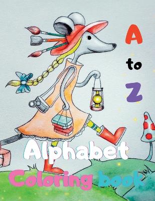 Book cover for A to Z Alphabet Coloring book