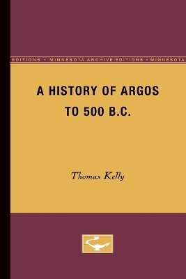 Book cover for A History of Argos to 500 B.C