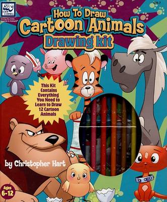 Book cover for How to Draw Cartoon Animals Drawing Kit