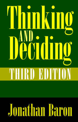 Book cover for Thinking and Deciding