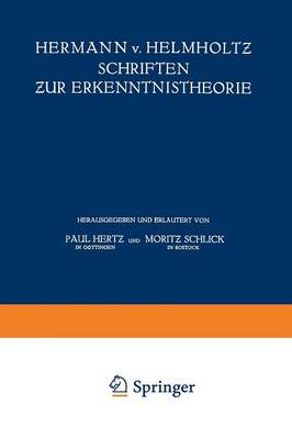 Book cover for Hermann V. Helmholtz Schriften Zur Erkenntnistheorie