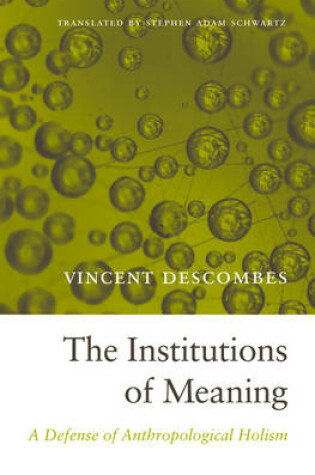 Cover of The Institutions of Meaning