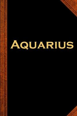 Book cover for 2020 Daily Planner Aquarius Zodiac Horoscope Vintage 388 Pages