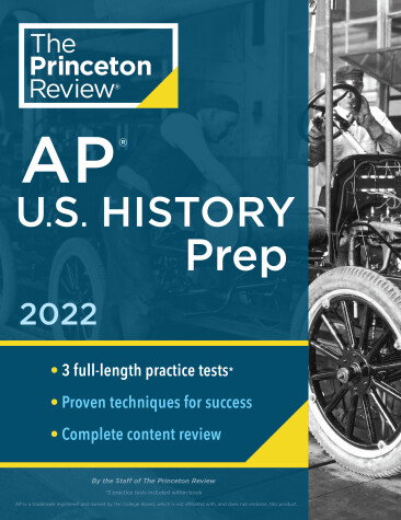 Book cover for Princeton Review AP U.S. History Prep, 2022