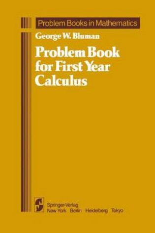 Cover of Problem Book for First Year Calculus