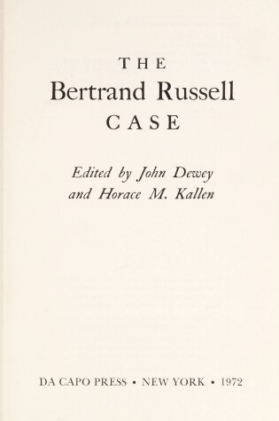 Cover of The Bertrand Russell Case
