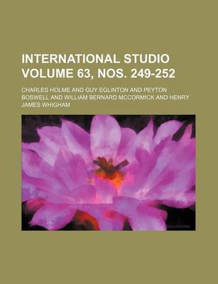 Book cover for International Studio Volume 63, Nos. 249-252