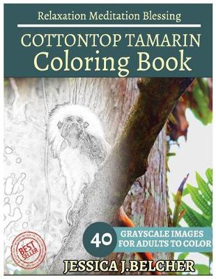 Book cover for Cottontop Tamarin Coloring Book for Adults Relaxation Meditation Blessing