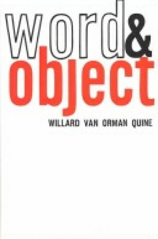 Cover of Word and Object