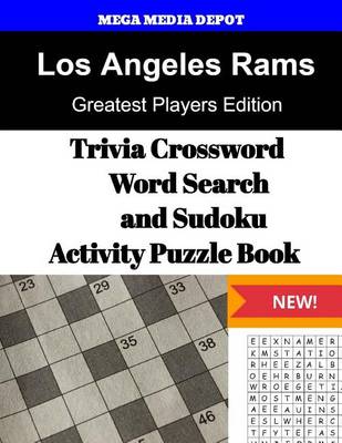 Book cover for Los Angeles Rams Trivia Crossword, WordSearch and Sudoku Activity Puzzle Book