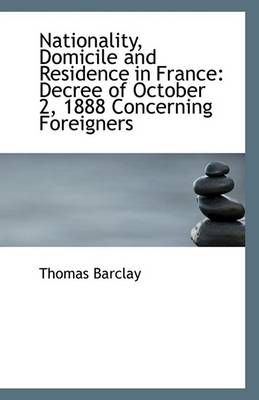 Book cover for Nationality, Domicile and Residence in France
