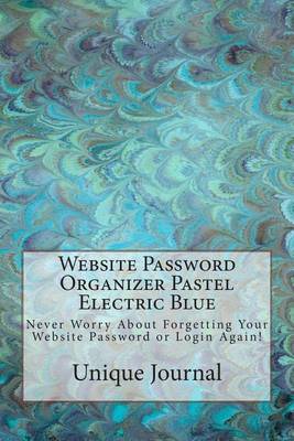 Book cover for Website Password Organizer Pastel Electric Blue