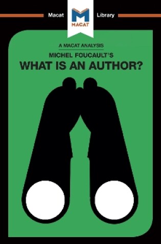 Cover of An Analysis of Michel Foucault's What is an Author?