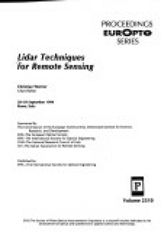 Cover of Lidar Techniques for Remote Sensing