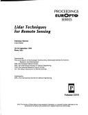 Book cover for Lidar Techniques for Remote Sensing