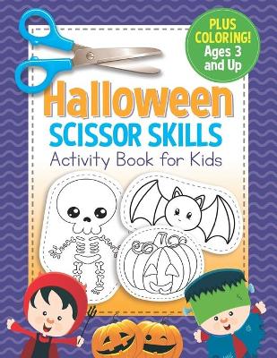 Book cover for Halloween Scissor Skills Activity Book for Kids