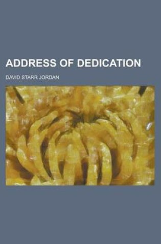 Cover of Address of Dedication