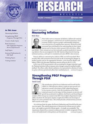 Book cover for IMF Research Bulletin, September 2006