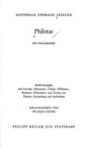 Cover of Philotas