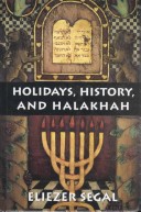 Book cover for Holidays, History, and Halakhah