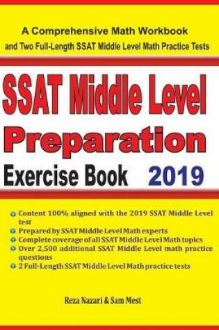 Cover of SSAT Middle Level Math Preparation Exercise Book