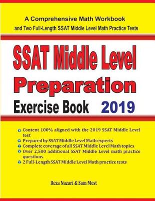 Book cover for SSAT Middle Level Math Preparation Exercise Book