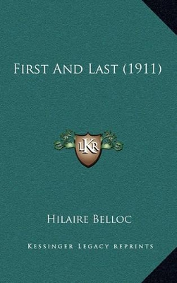 Book cover for First and Last (1911)