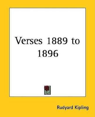 Book cover for Verses 1889 to 1896