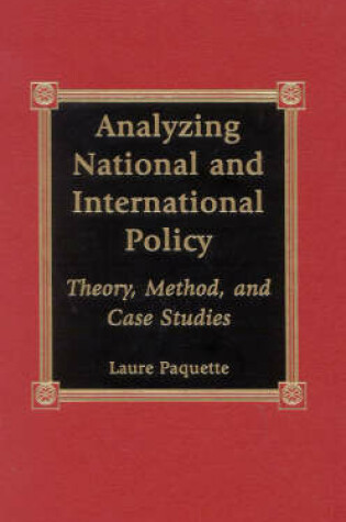 Cover of Analyzing National and International Policy