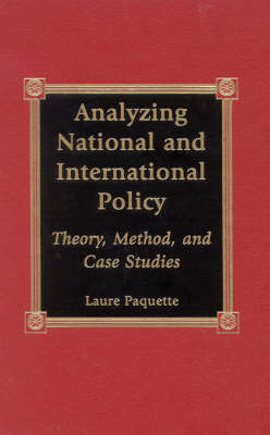 Book cover for Analyzing National and International Policy