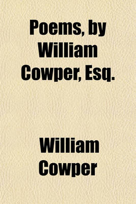 Book cover for Poems, by William Cowper, Esq.