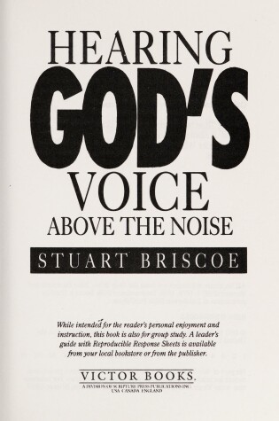 Cover of Hearing God's Voice Above the Noise