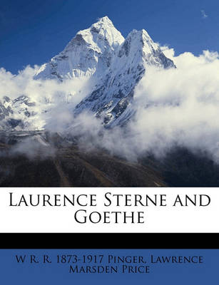 Book cover for Laurence Sterne and Goethe