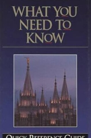 Cover of Mormonism: What You Need to Know