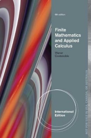 Cover of Finite Mathematics and Applied Calculus, International Edition