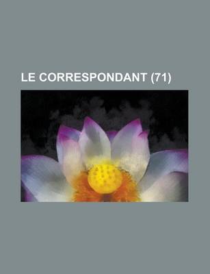 Book cover for Le Correspondant (71)