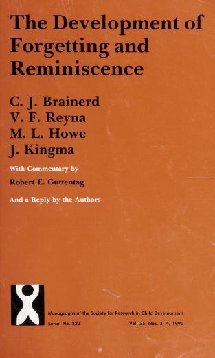 Book cover for The Development of Forgetting and Reminiscence