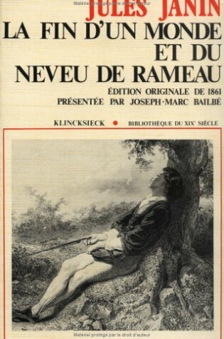 Cover of La Fin d'Un Monde Et Du Neveu de Rameau