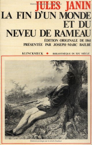 Book cover for La Fin d'Un Monde Et Du Neveu de Rameau